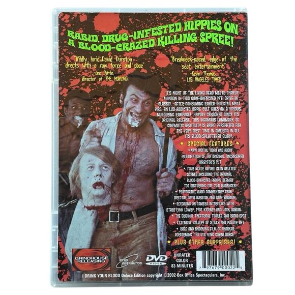 I Drink Your Blood DVD (2002 Grindhouse) – Deluxe Uncensored Director’s Cut - Picture 2 of 4